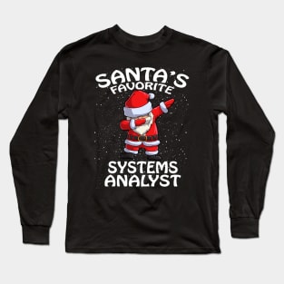 Santas Favorite Systems Analyst Christmas Long Sleeve T-Shirt
